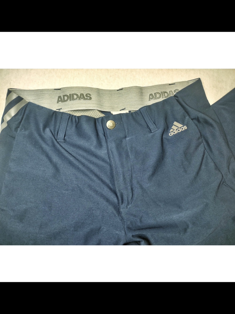 New Adidas Ultimate365 3-Stripes Tapered Men's Golf Trousers Navy Crew| 30/32 - Picture 7 of 7